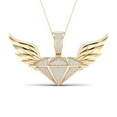 Men's Pendant Eli in 10K Yellow Gold and 0.33CTW Diamonds