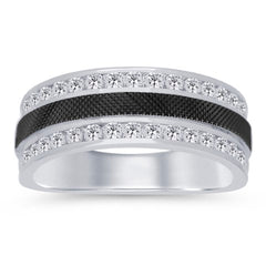 Men's Ring Jameson in 14K White Gold and 1.00CTW Diamonds