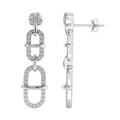 Women's Earring Sydney-High in 10K White Gold and 0.53 CTW Diamonds