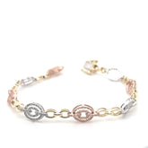 Women's Bracelet Ava in 10K Tri color Gold and 0.65CTW Diamonds