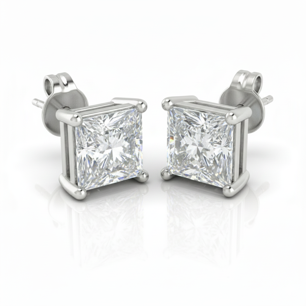 Women's Earrings Sabrina in 14K White Gold and 1.00CTW IGI Certified Lab Diamonds