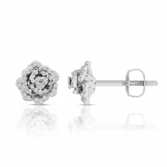 Women's Earrings Daphne in 10K White Gold and 0.09CTW Diamonds