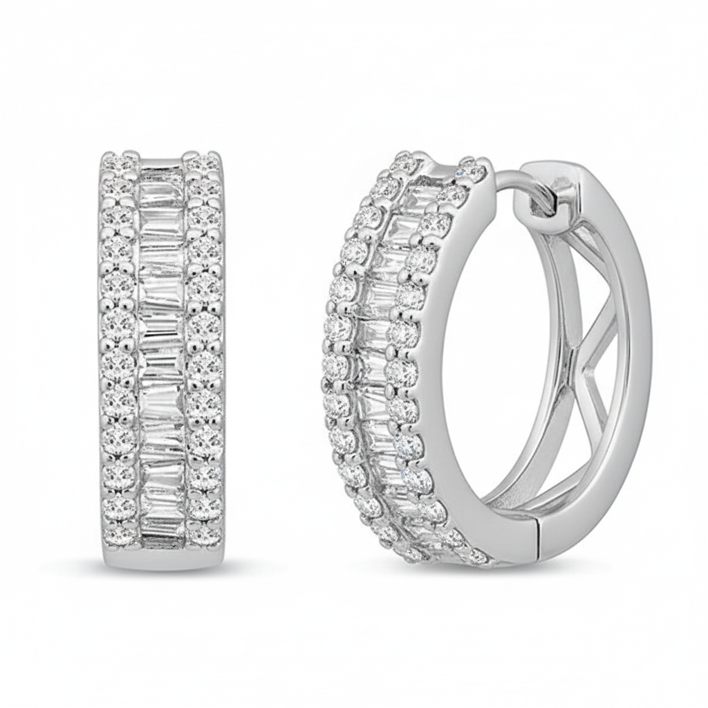 Women's Earrings Leia in 10K White Gold and 0.49CTW Diamonds