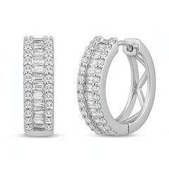 Women's Earrings Leia in 10K White Gold and 0.49CTW Diamonds