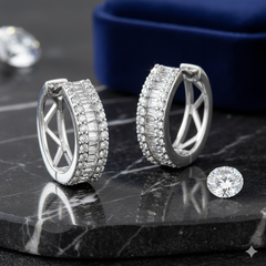 Women's Earrings Leia in 10K White Gold and 0.49CTW Diamonds