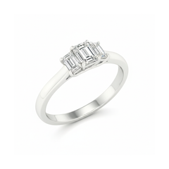 Women's Ring Rebecca in 14K  White Gold and 1.00CTW Certified Lab Grown Diamonds