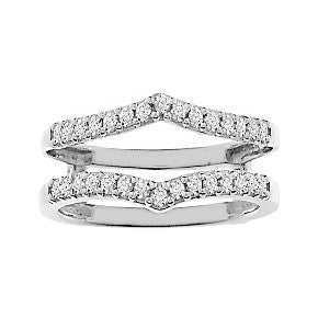 Women's Ring Guard Angela in 14K White Gold and 0.23CTW Diamonds