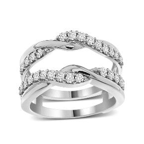Women's Ring Guard Daniela in 14K White Gold and 0.51CTW Diamonds