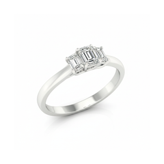 Women's Ring Rebecca in 14K  White Gold and 1.00CTW Certified Lab Grown Diamonds