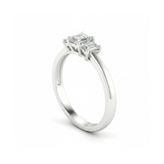 Women's Ring Rebecca in 14K  White Gold and 1.00CTW Certified Lab Grown Diamonds