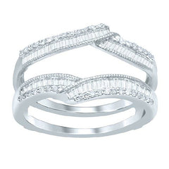 Women's Ring Guard Dahlia in 10K White Gold and 0.48CTW Diamonds