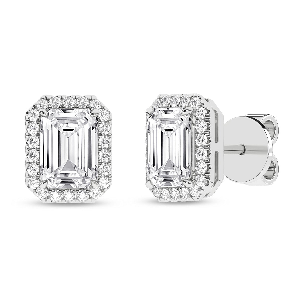 Women's Earrings Miley in 14K White Gold and 2.25 CTW Certified Lab Grown Diamonds