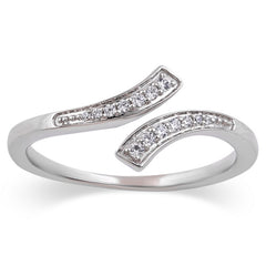 Women's Ring Andrea in 10K White Gold and 0.08CTW Diamonds