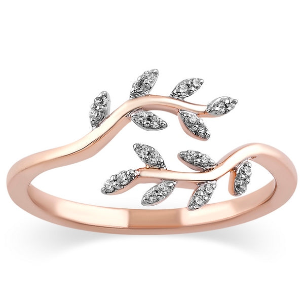 Women's Ring Phoebe in 10K Rose Gold and 0.10CTW Diamonds
