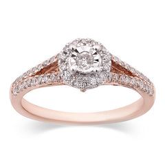 Women's Ring Kailani in 10K Rose Gold and 0.39CTW Diamonds