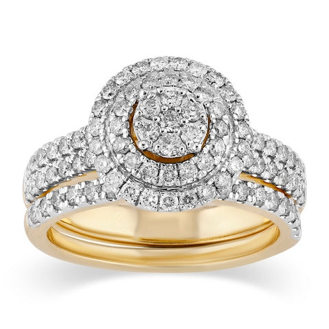 Women's Bridal Set Sonnet in 14K Yellow Gold and  1.00-1.12CTW Diamonds
