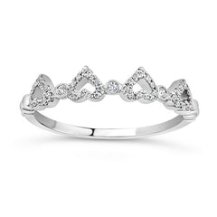 Women's Ring Brianna in 10K White Gold and 0.11CTW Diamonds