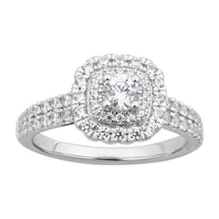 Women's Ring Mary in 10K White Gold with 0.96CTW Diamonds