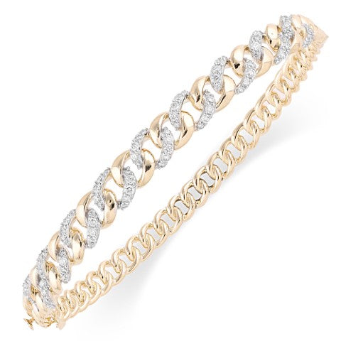 Women's Bracelet Isabella in 10K Yellow Gold and 0.85CTW Diamonds