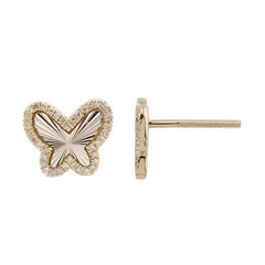 Women's Earrings Madelyn in 10K Yellow Gold and 0.12CTW Diamonds