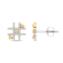 Women's Earring Mia in 10K White and Yellow Gold and 0.09CTW Diamonds