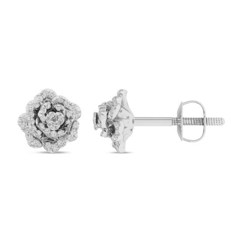 Women's Earrings Daphne in 10K White Gold and 0.09CTW Diamonds