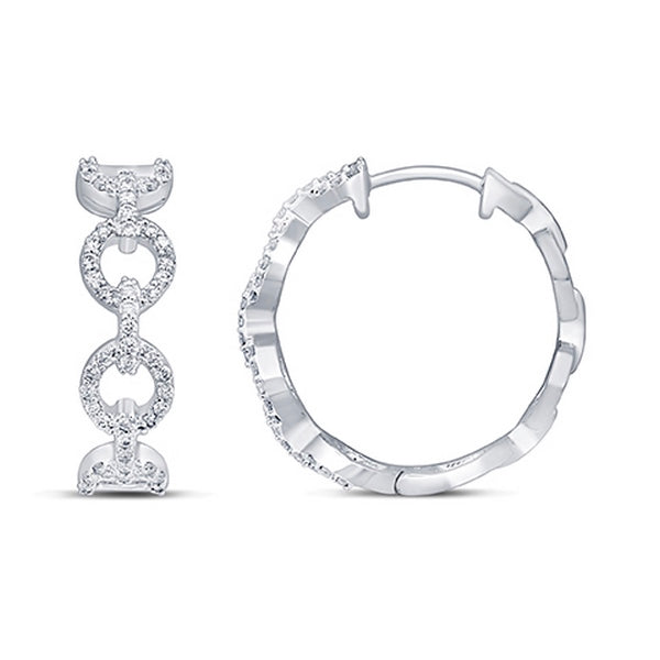 Women's Earrings Kamila in 10K White Gold and 0.34CTW Diamonds