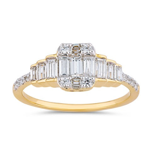 Women's ring Bella in 14K Yellow Gold and 0.68CTW Diamonds