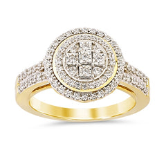 Women's Ring Kiara in 10K Yellow Gold and 0.48CTW Diamonds.