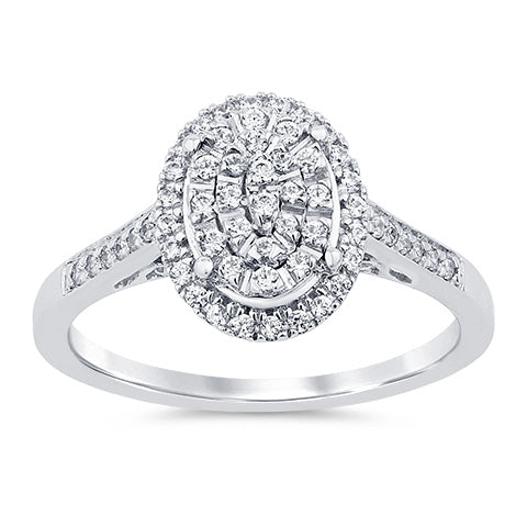 Women's Ring Khloe in 10K White Gold and 0.25CTW Diamonds