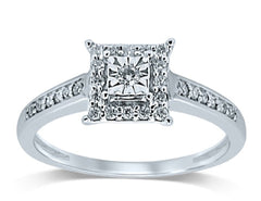 Women's Ring Isla in 10K White Gold and 0.17CTW Diamonds