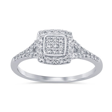 Women's Ring Norah in 10K White Gold and 0.38CTW Diamonds