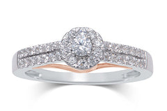 Women's Ring Penelope in 10K White and Rose Gold and 0.41CT Diamonds