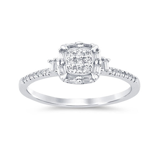 Women's Ring Ximena in 10K White Gold and 0.21CTW Diamonds