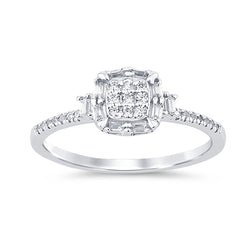 Women's Ring Ximena in 10K White Gold and 0.21CTW Diamonds