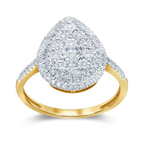 Women's Ring Gia in 10KT Yellow Gold and 0.25CTW Diamonds