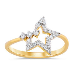 Women's Ring Hailey in 10K Yellow Gold and 0.18CTW Diamonds