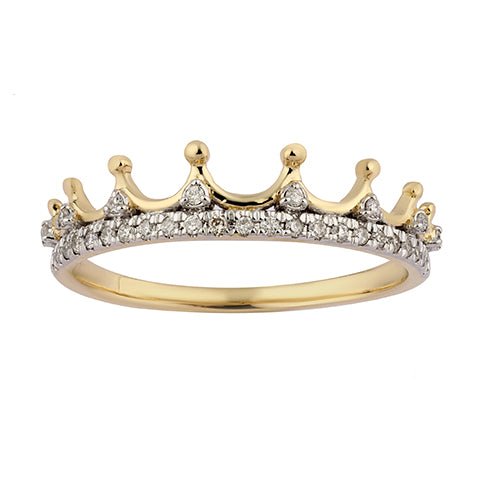Women's Ring Elaina in 14K Yellow Gold and 0.14CTW Diamonds
