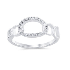 Women's Ring Celine 10K White Gold and 0.12CTW Diamonds