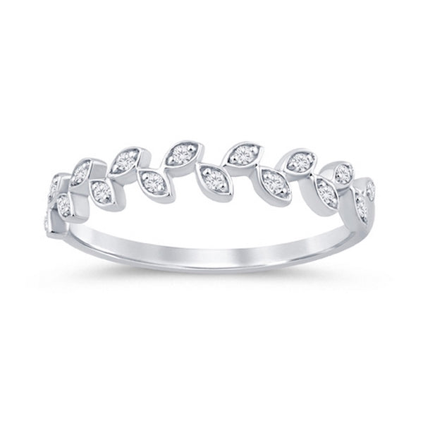Women's Ring Leila in 10K White Gold and 0.09CTW Diamonds
