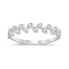 Women's Ring Leila in 10K White Gold and 0.09CTW Diamonds