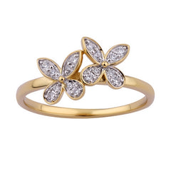 Women's Ring Aspen in 10K Yellow Gold and 0.10CTW Diamonds