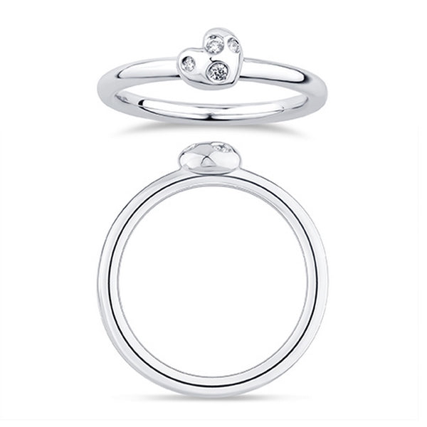 Women's Ring Serena in 10K White Gold with 0.04CTW Diamonds