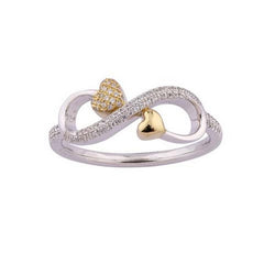 Women's Ring Maya in 10K White and Yellow Gold and 0.11CTW Diamonds