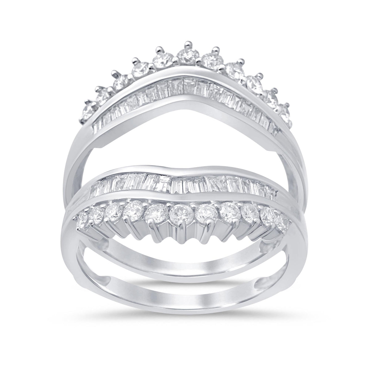 Women's Ring-Guard Charlotte in 14K White Gold and 0.97-1.02CTW Diamonds