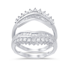 Women's Ring-Guard Charlotte in 14K White Gold and 0.97-1.02CTW Diamonds