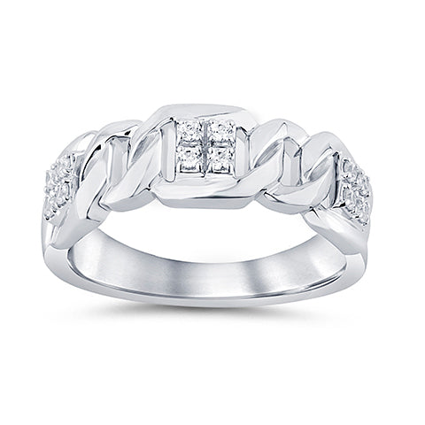 Men's Ring Samuel in 10K White Gold and 0.22CTW Diamonds