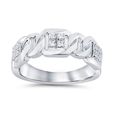 Men's Ring Samuel in 10K White Gold and 0.22CTW Diamonds