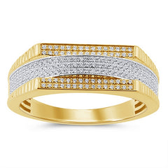 Men's Ring Adam in 10K Yellow Gold and 0.36CTW Diamonds