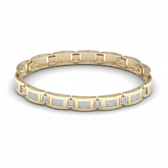 Men's Bracelet Elijah in 10K Yellow Gold and 0.20CTW Diamonds